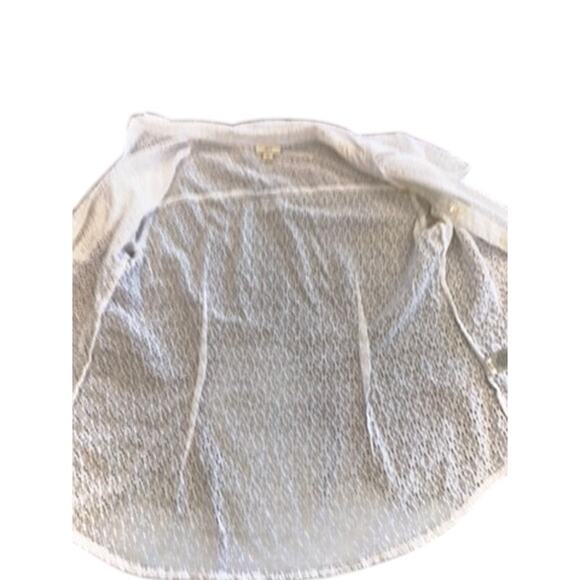 "J.JILL" Button Up Eyelet Shirt SZ M Cottage Core 100% Cotton Summer Beach Clean - Picture 4 of 10